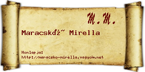 Maracskó Mirella névjegykártya